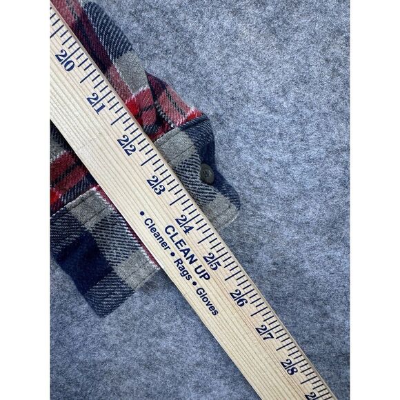 Vintage Tall Pines Button Up Flannel Men M Red Plaid Long Sleeve 100% Cotton - Picture 7 of 10